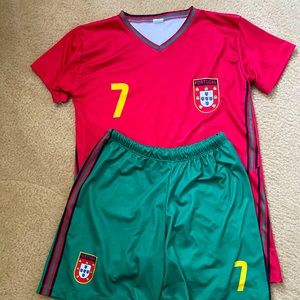Boys Ronaldo Portugal Jersey set